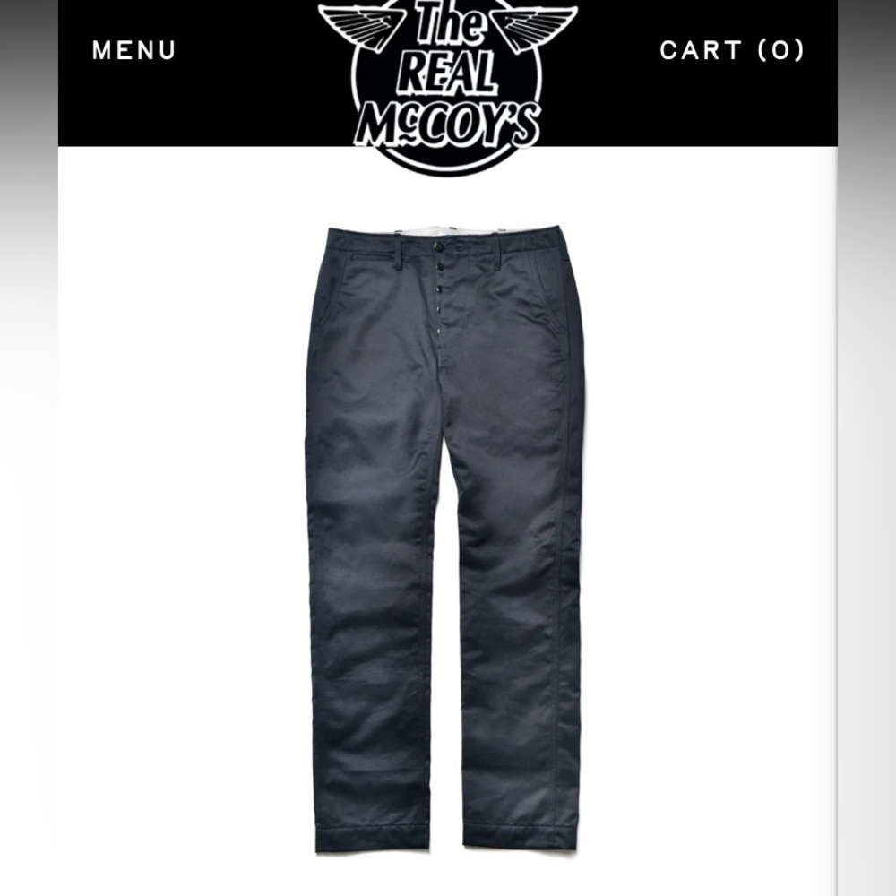The Real McCoy’s Joe McCoy Chino Trouser, navy
